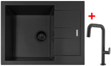 Sinks AMANDA 650 BL Nanoblack + EVA P Nanoblack 